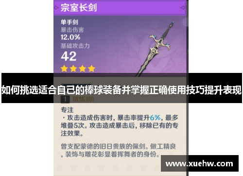 如何挑选适合自己的棒球装备并掌握正确使用技巧提升表现